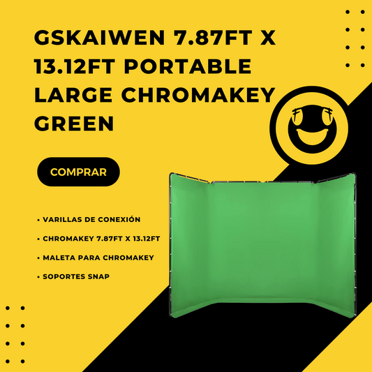 GSKAIWEN 7.87ft x 13.12ft Portable Large Chromakey Green: El aliado de tus efectos visuales